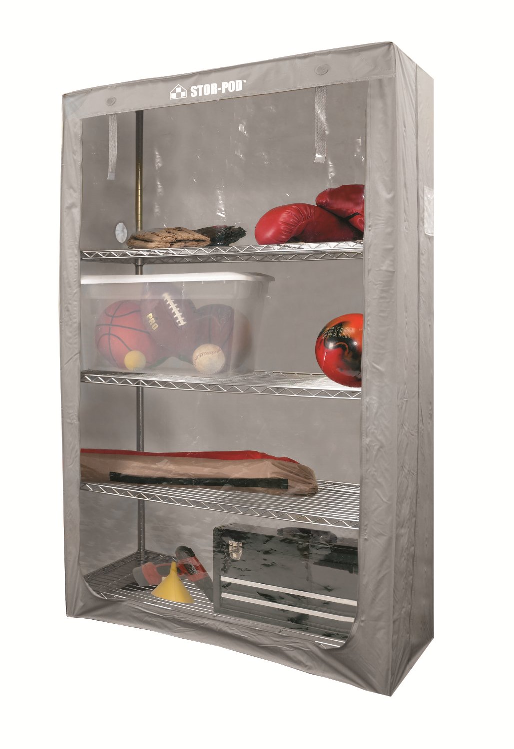 Jokari 74x48x18 Inch Storage Shelf Enclosure, Durable Wire Shelving Cover, Best Protection for Shelves, Keeps Out Dust, Dirt, Insects and Moisture, Keeps Your Items Guarded from External Elements - Image 3