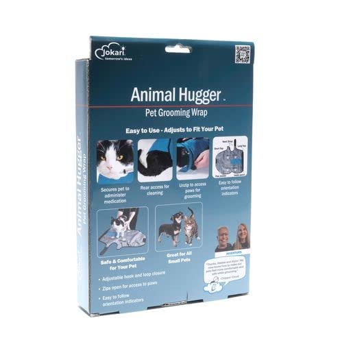 Jokari Animal Hugger Wrap Bag Carrier to Groom Cats, Pets, and Small Dogs or Kittens. Clip Nails, Brush Fur or Hair, Hold Furry Friends Snug and Safe. Great Grooming Restraint Kit for Pets or Groomers - Image 7
