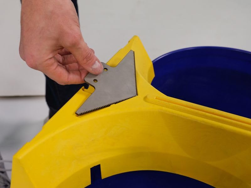 Jokari Automatic Concrete Bag Opener and Funnel Frame for two 5-Gallon Buckets or Wheelbarrows. Hands-Free Cutting and Pouring to Eliminate Waste. Built-In Serrated Blade for Quick, Mess-Free Mixing - Image 3