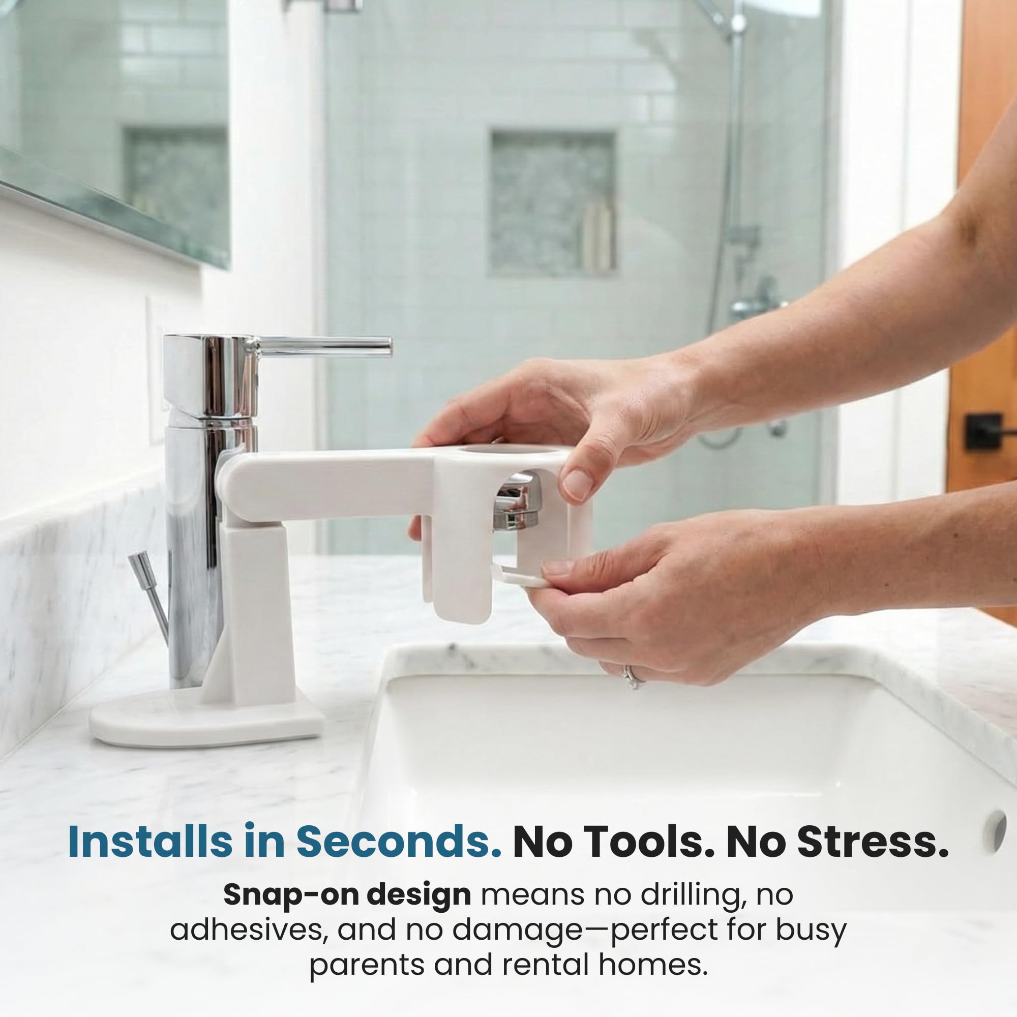 Jokari Child Safety Guard Multi-Use Lock for Sink, Shower, and Door Knobs Prevents Hot Water Burns and Unsupervised Access Easy Install Childproof Protection for Home Safety - Image 4