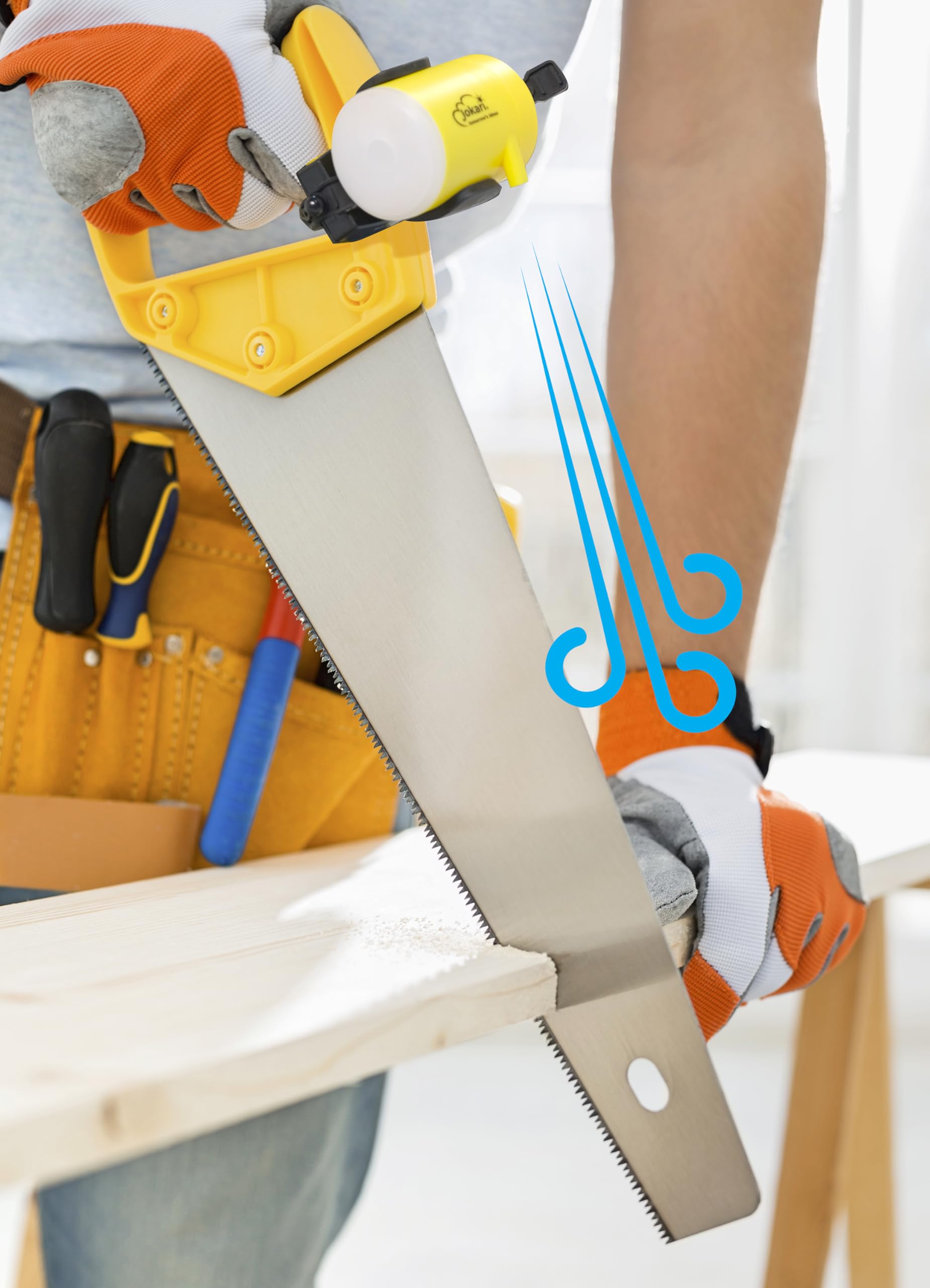 Jokari Dust Blaster™ 360° Dust Blower Attachment for Power Tools - Rechargeable USB-C, LED Work Light, Emergency Light, Cordless Dust Control for Workshop - Image 3