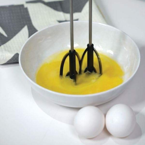 Jokari Easy Whisk One-Handed Mixer for Simple Whisking for Cooks of Any Age. Press and Beat Technology with Dual Beaters to Mix, Stir and Blend Ingredients Quickly. Great for Kids, Adults and Seniors - Image 3