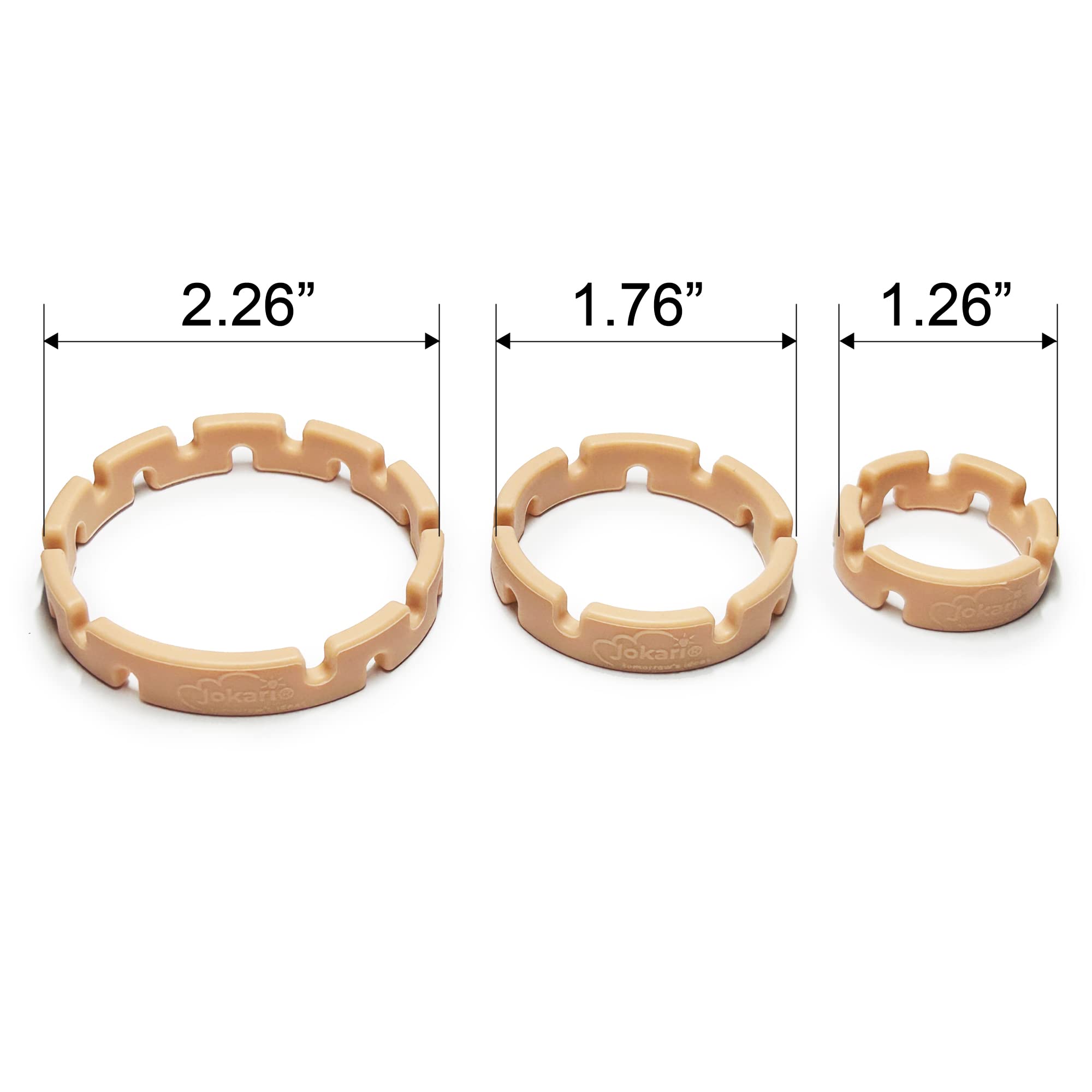 Jokari Healing Spacers 3 Pack for Small Scrapes, Scratches or Burns. Place Medical Grade Silicone Ring Around Affected Area, Wrap With Bandage, Secure With Tape to Allow for Airflow and Faster Healing - Image 5