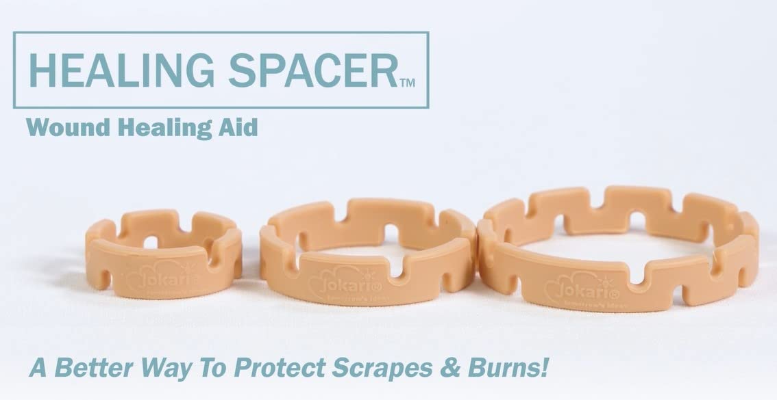 Jokari Healing Spacers 3 Pack for Small Scrapes, Scratches or Burns. Place Medical Grade Silicone Ring Around Affected Area, Wrap With Bandage, Secure With Tape to Allow for Airflow and Faster Healing - Image 6