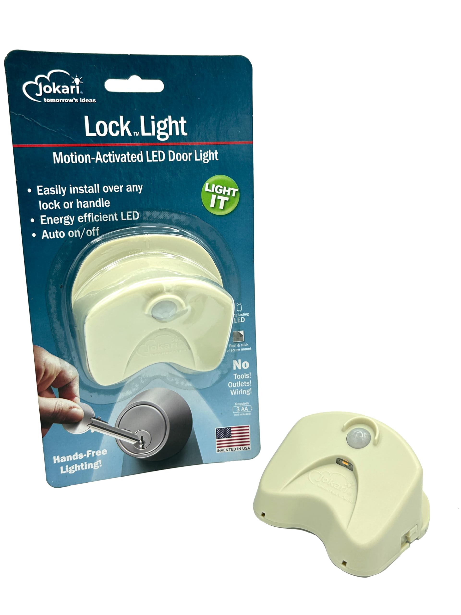Jokari Lock Light Easy to Install Motion-Activated Deadbolt Illuminator for Effortless Nighttime Entry. Bright LED, Perfect for Enhanced Security and Convenient Key Access to Unlock Doors in The Dark - Image 4