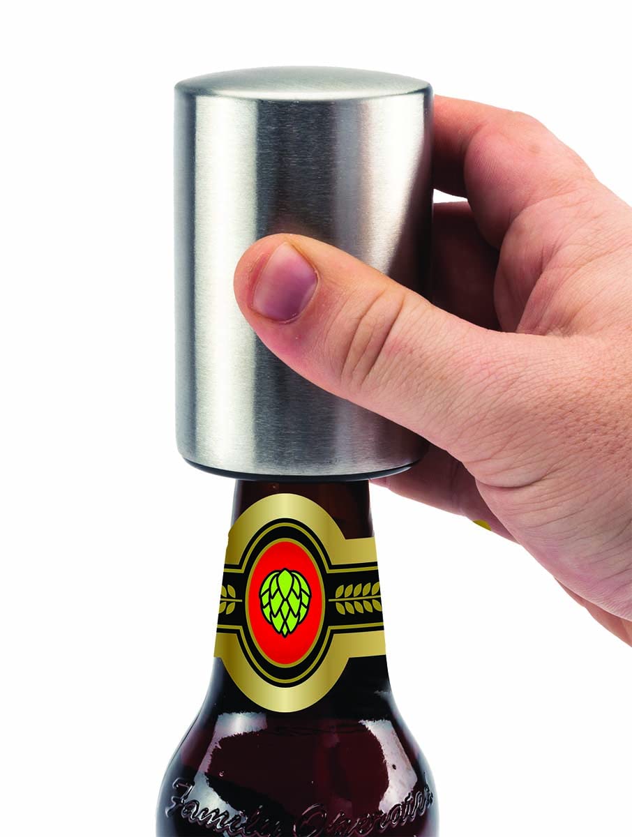 Jokari Magnetic Automatic One Handed Bottle Top Pop Opener. Easily Open Any Pry Top Beverage Without Damaging the Cap With 1 Push Single Handedly. Perfect Bar Accessory for Beer and Gadget Lovers (1) - Image 3