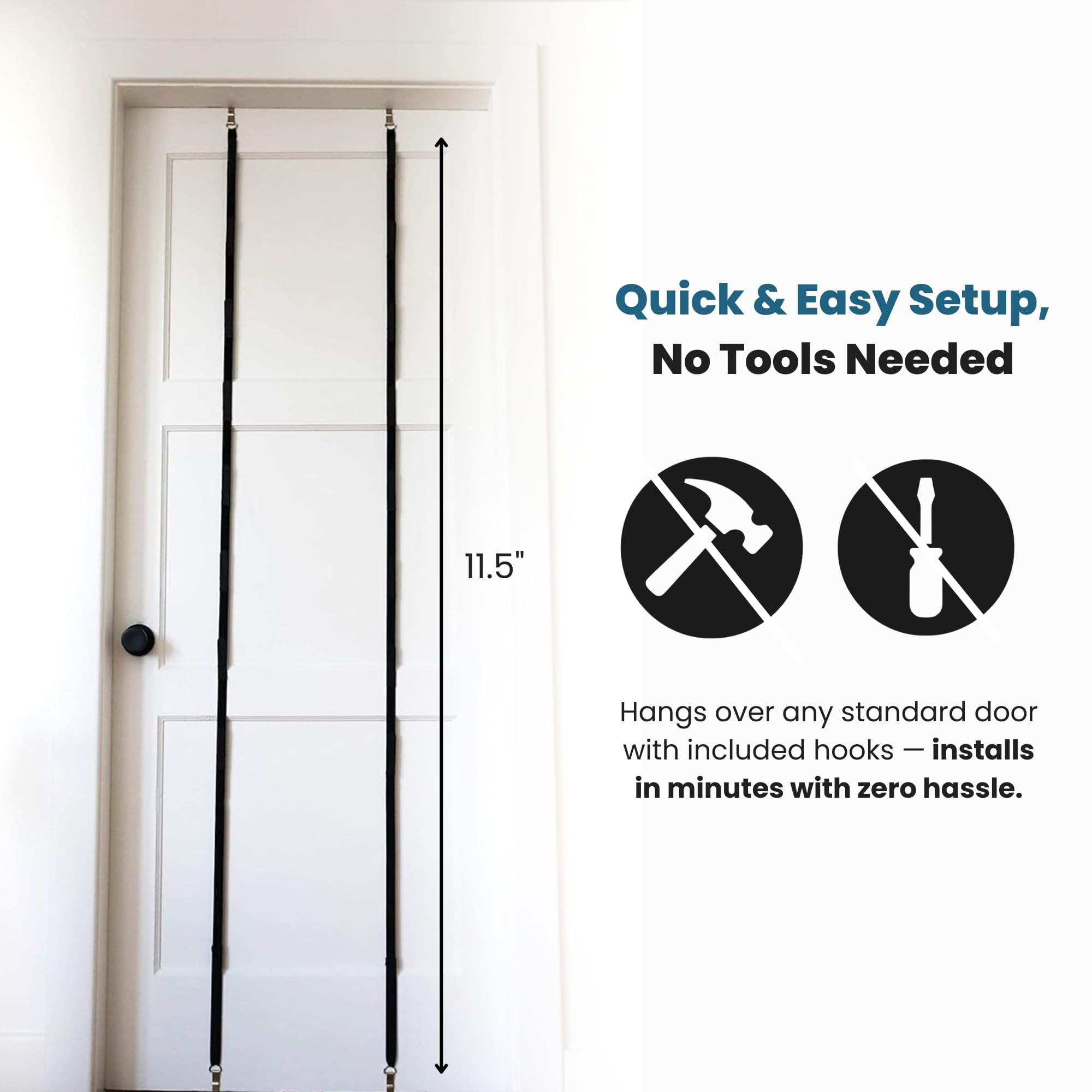 Jokari Over the Door Cap Rack Organizer 2 Pack Holds Up to 16 Baseball Hats Hat Storage System for Men Women and Kids Adjustable Closet Hanger with Hooks for Easy Hat Display - Image 5