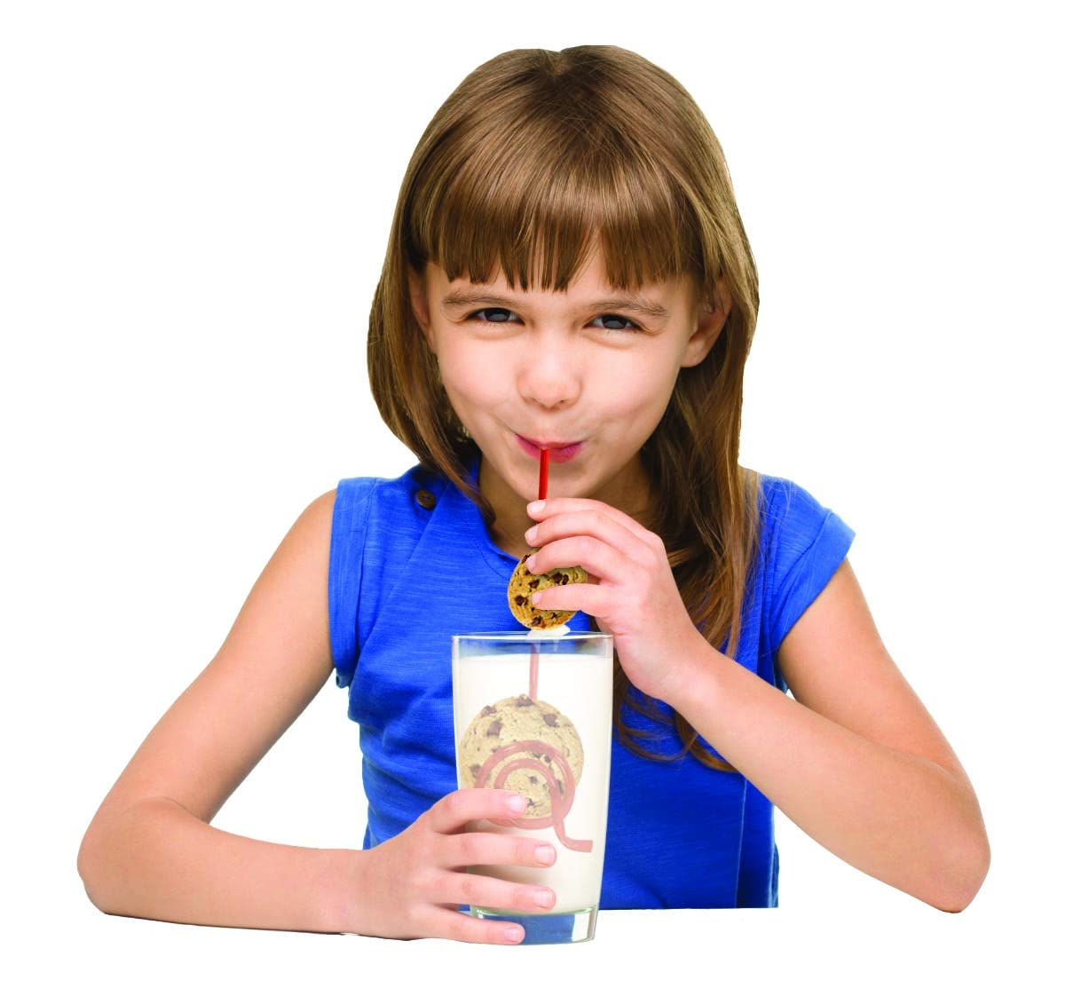 Jokari Washable Cookie Dunking Crazy Straw 4 Pack. Dunk Sandwich, Chocolate Chip or Other Cookie in a Glass or Mug of Milk, Keep Fingers Dry. Straw Rests on Cup Rim, Holds Cookie for Hand Free Dipping - Image 4