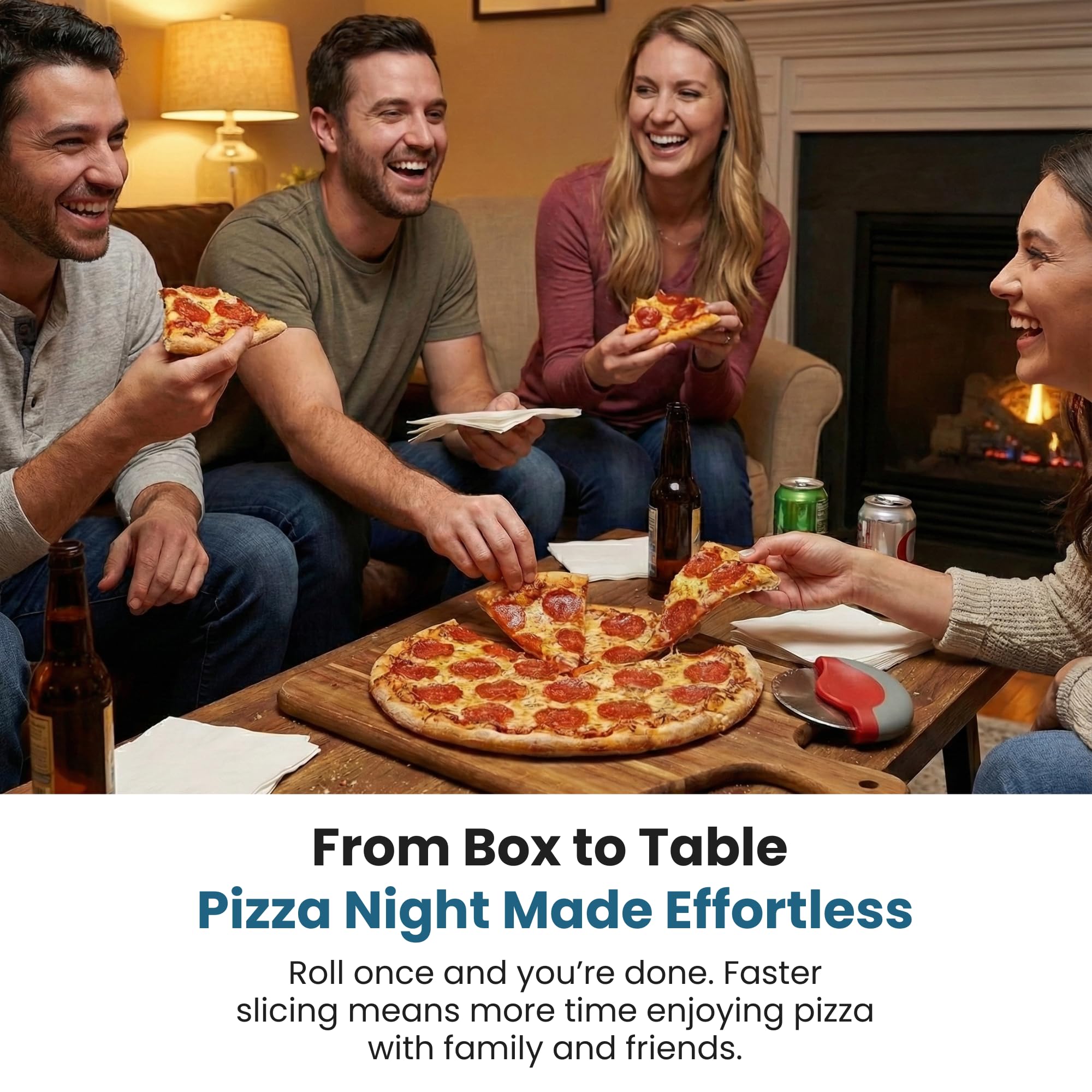 Pizza Cutter, Unique Wheel Design Comes Apart for Easy Cleaning, Super Sharp Stainless Steel Blade with Protective Guard, Best Grip to Cut Your Favorite Pizzas, by Jokari Gourmet - Image 7